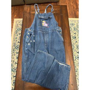 The Disney Store Vintage 90's Winnie the Pooh Winter Themed Overalls XL